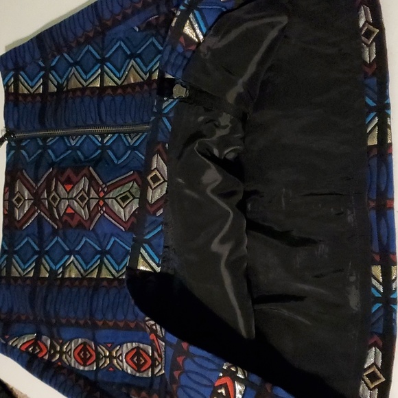 J. Crew women's 4 matalic colorful design full zip skirt - Picture 6 of 8